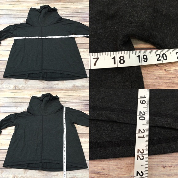 Sz Small Lou & Grey Cowl Neckline Hi/ Low Gray Top - Picture 2 of 8